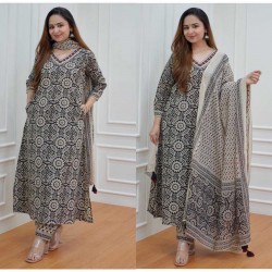 Summer special cotton anarkali suit